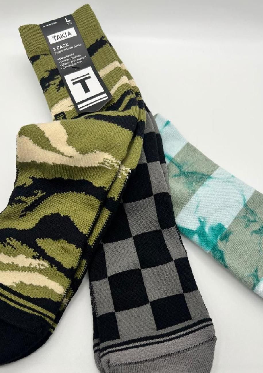 Combat 3-pack socks flat lay
