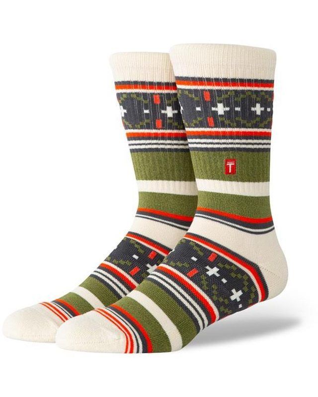 Pasta crew socks on foot