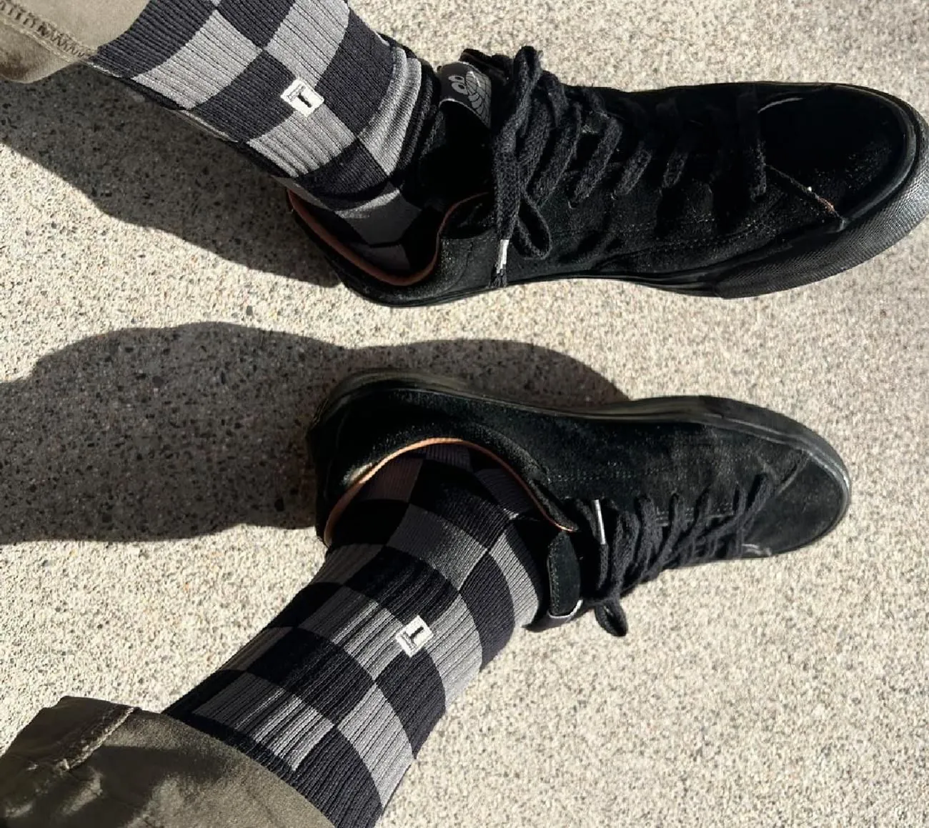 Laguna crew socks styled on foot