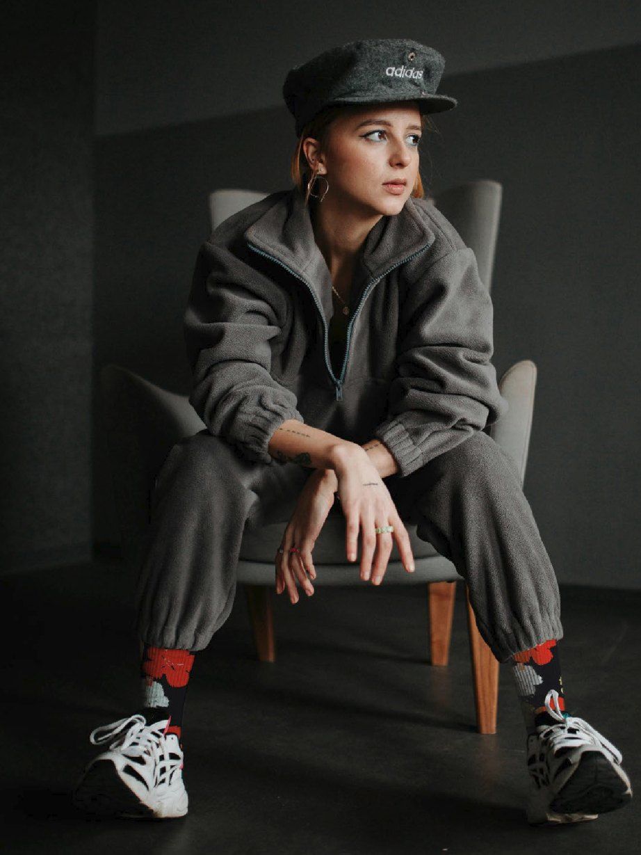 Ibiza crew socks styled on foot