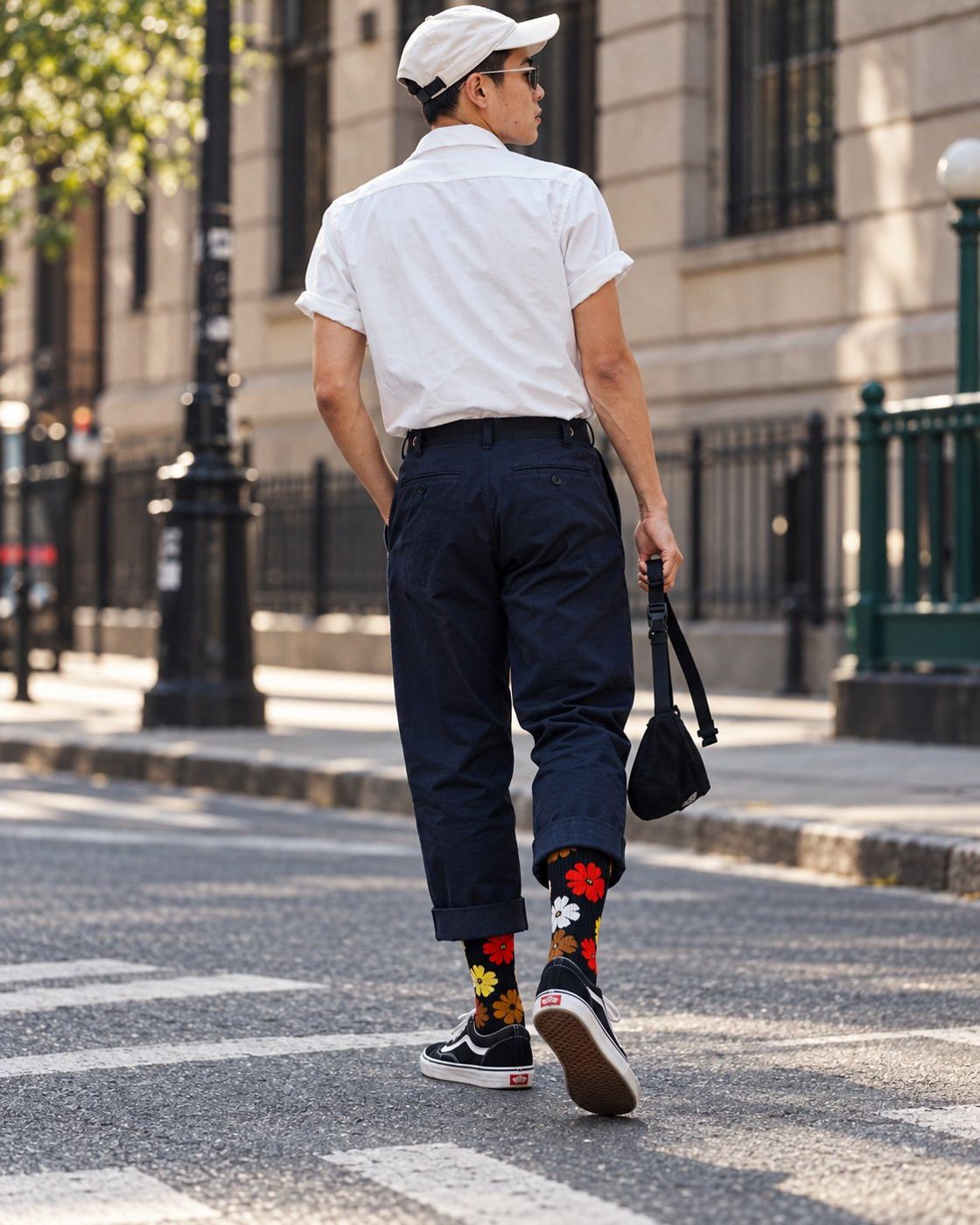 Ibiza crew socks styled on foot