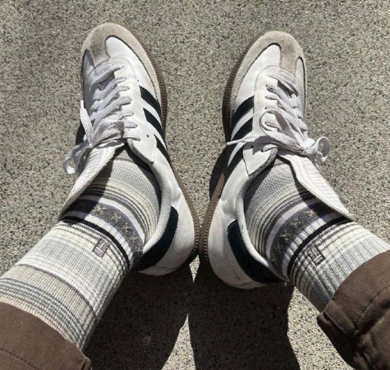 Monterrey crew socks styled on foot