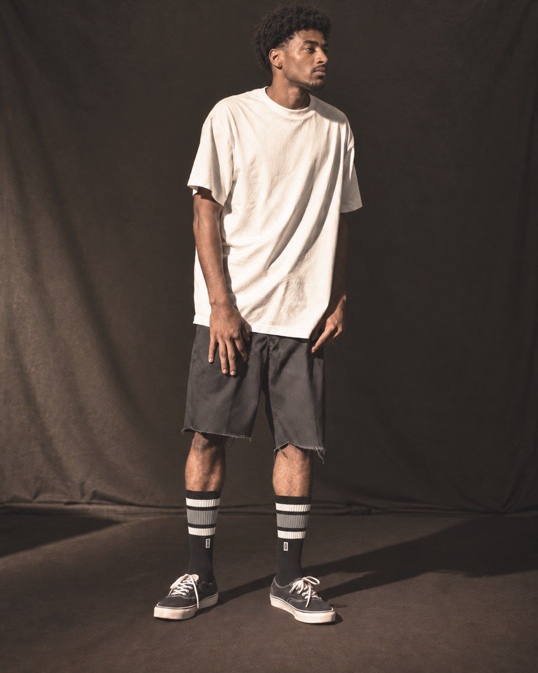 School Yard crew socks styled on foot