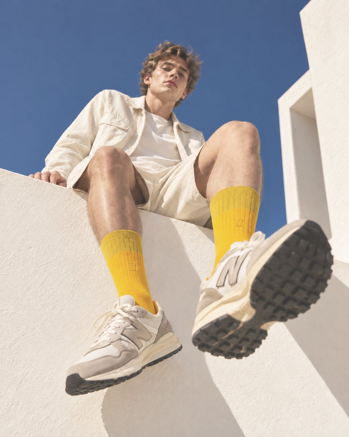 Acapulco crew socks styled on foot